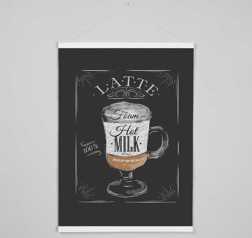 Latte Coffee 1 Hanging Poster - Wallart-Direct UK