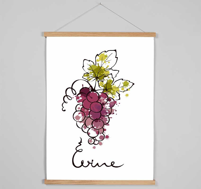 Red Wine From the Grape Hanging Poster - Wallart-Direct UK