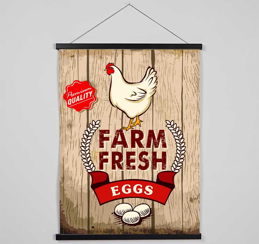 Farm Fresh Eggs Hanging Poster - Wallart-Direct UK