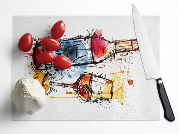 Wine Party Glass Chopping Board