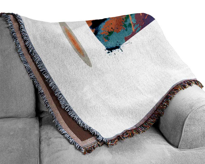 Wine Bottle Splash Woven Blanket