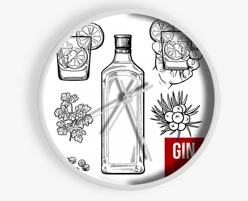 Gin And Tonic Over Ice 5 Clock - Wallart-Direct UK