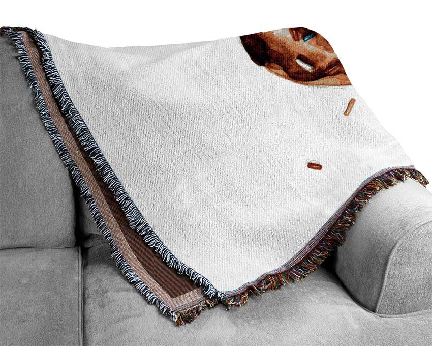 Chocolate Doughnut Woven Blanket