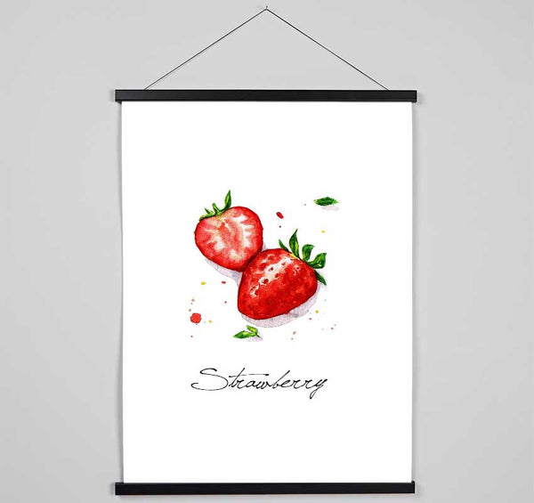 Strawberries Hanging Poster - Wallart-Direct UK