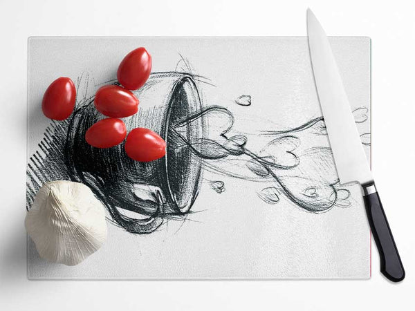 Coffee Lover 1 Glass Chopping Board