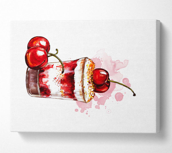 Picture of Cherry Sundae Canvas Print Wall Art