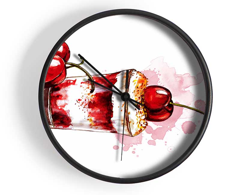 Cherry Sundae Clock - Wallart-Direct UK