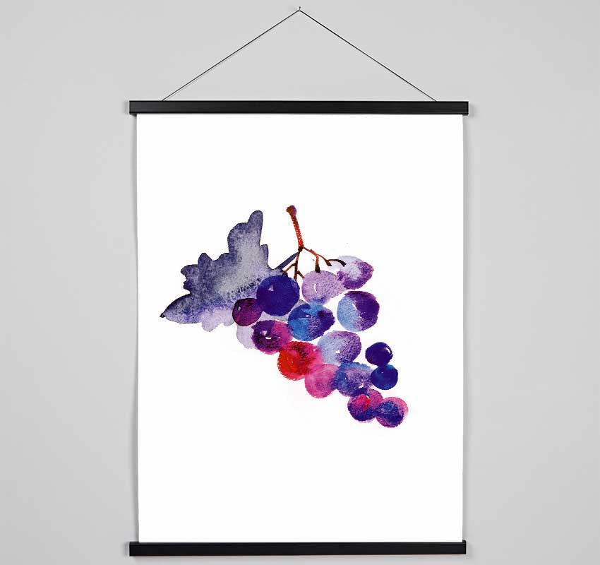 Wine Grapes Hanging Poster - Wallart-Direct UK