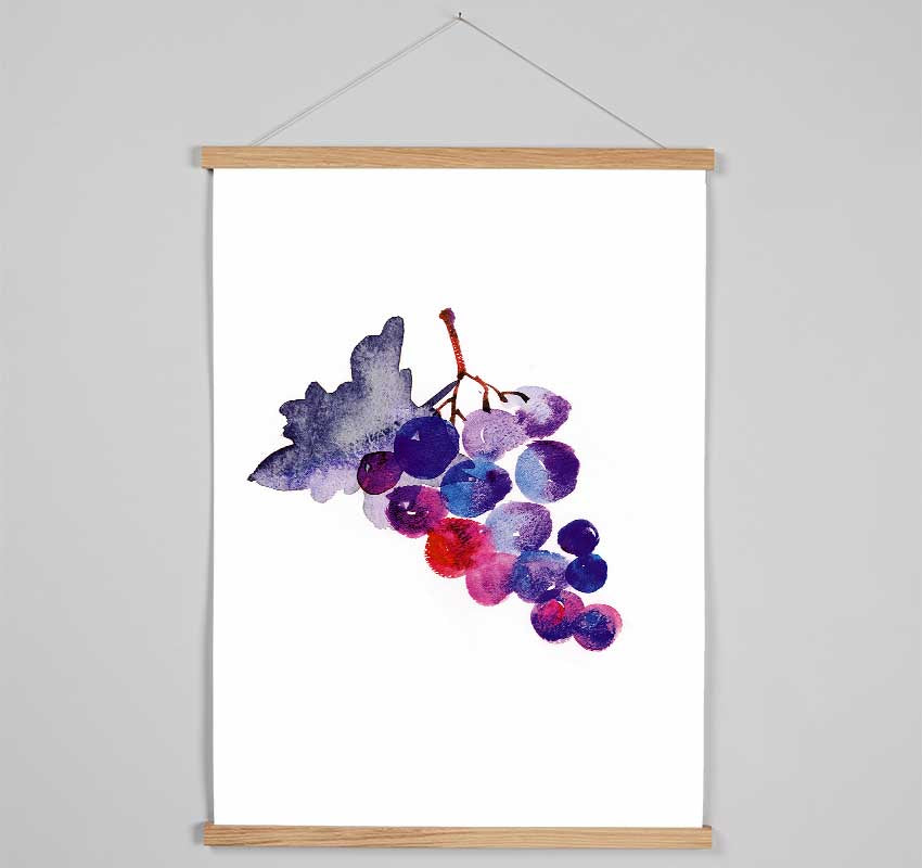 Wine Grapes Hanging Poster - Wallart-Direct UK