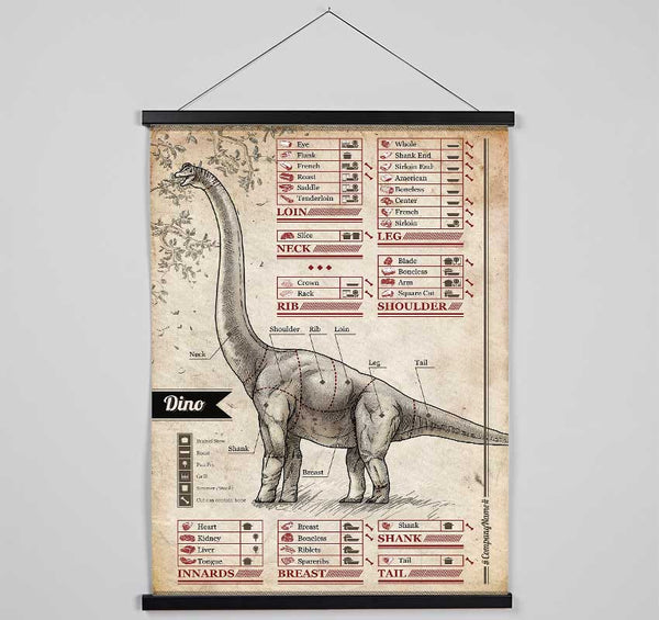 Dino Butchers Selection Hanging Poster - Wallart-Direct UK