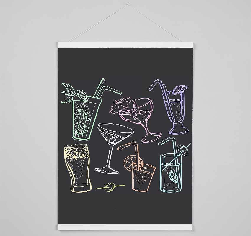 Cocktail Party 2 Hanging Poster - Wallart-Direct UK