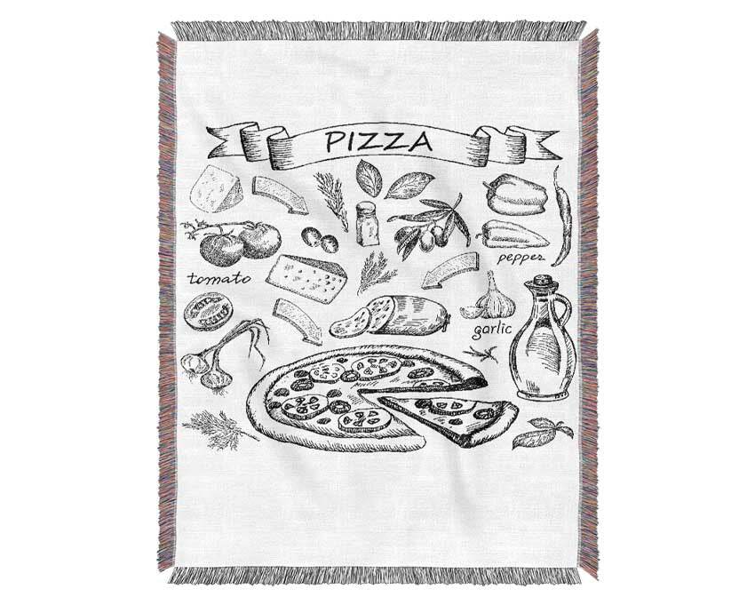 Perfect Pizza Topping Woven Blanket