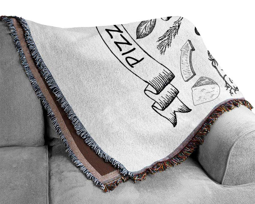 Perfect Pizza Topping Woven Blanket