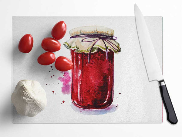 Homemade Jam Glass Chopping Board