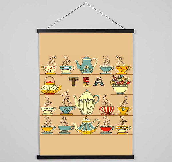 Tea Party 2 Hanging Poster - Wallart-Direct UK