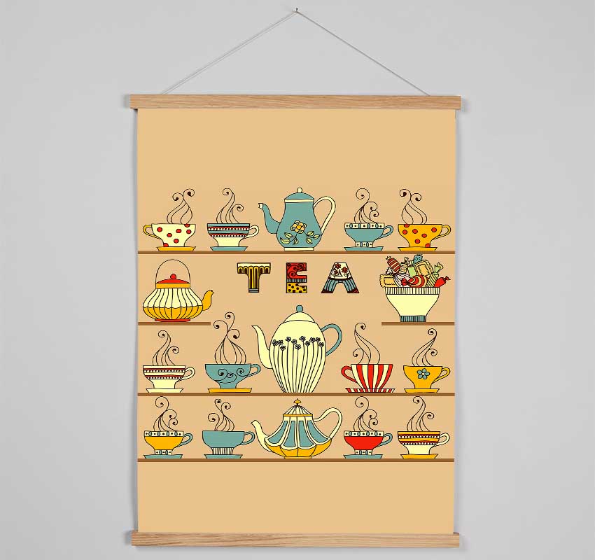 Tea Party 2 Hanging Poster - Wallart-Direct UK