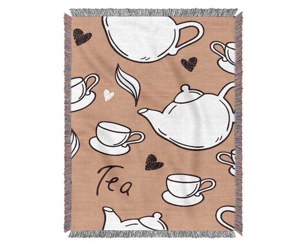 Love Of Tea Woven Blanket