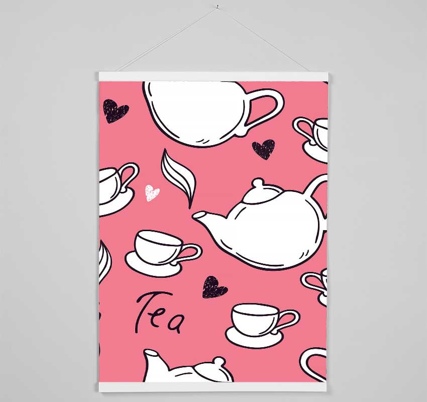 Love Of Tea Hanging Poster - Wallart-Direct UK