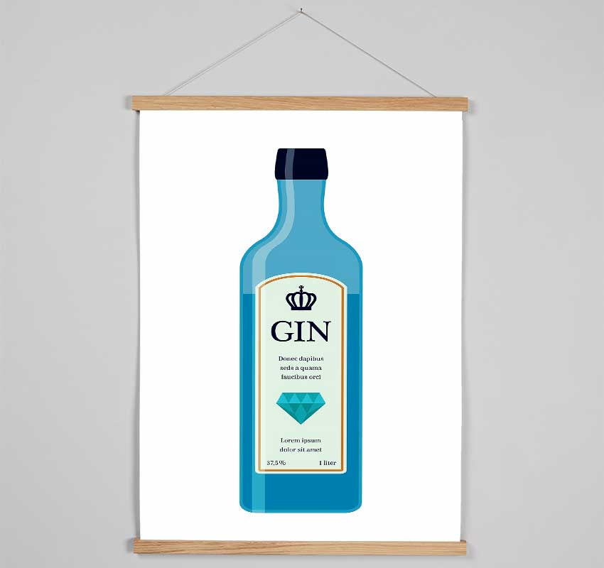 Gin Bottle Hanging Poster - Wallart-Direct UK