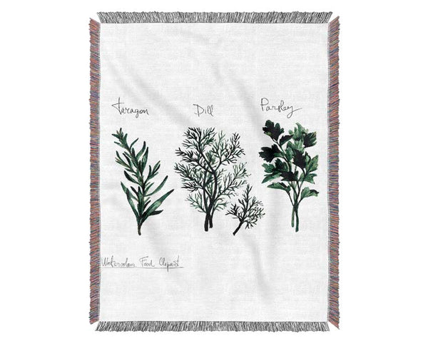 Herb Selection 1 Woven Blanket