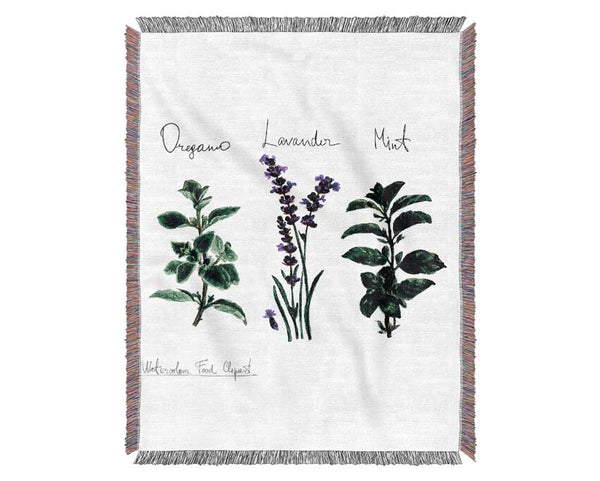 Herb Selection 2 Woven Blanket