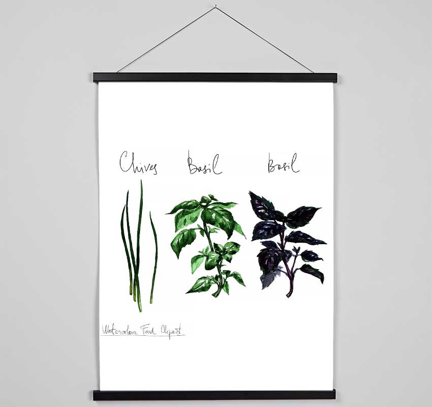 Herb Selection 4 Hanging Poster - Wallart-Direct UK