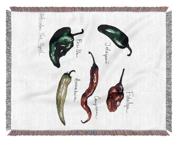 Chili Names Woven Blanket