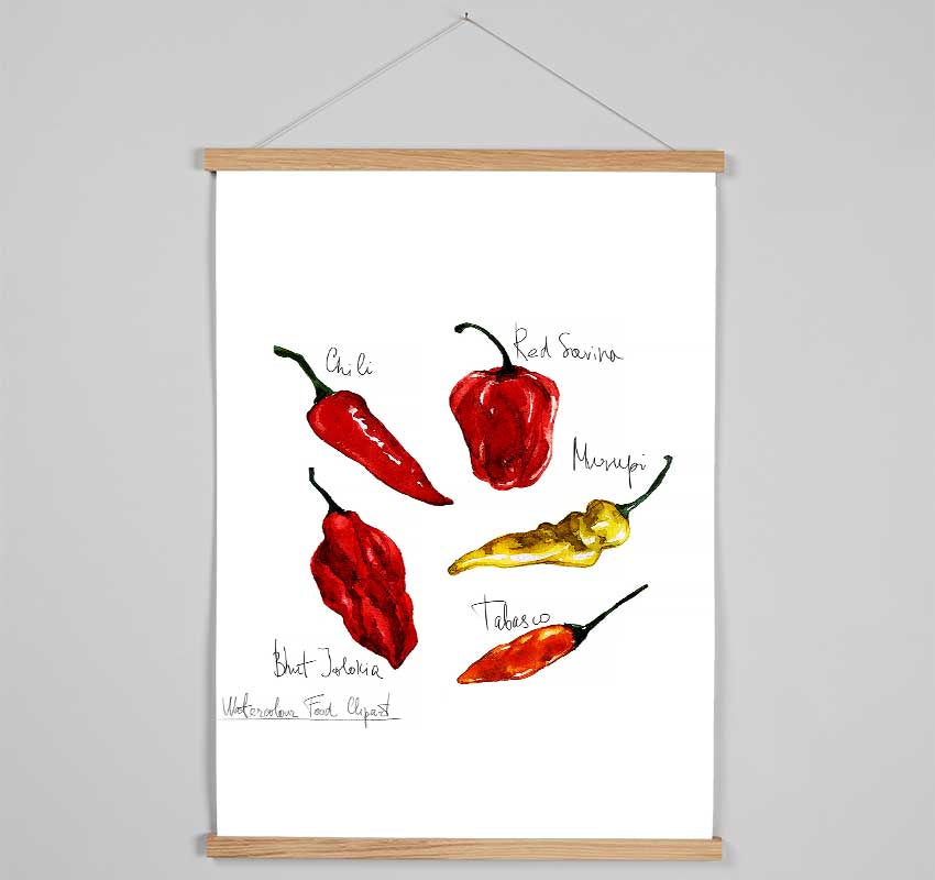 Choose Your Chili Hanging Poster - Wallart-Direct UK