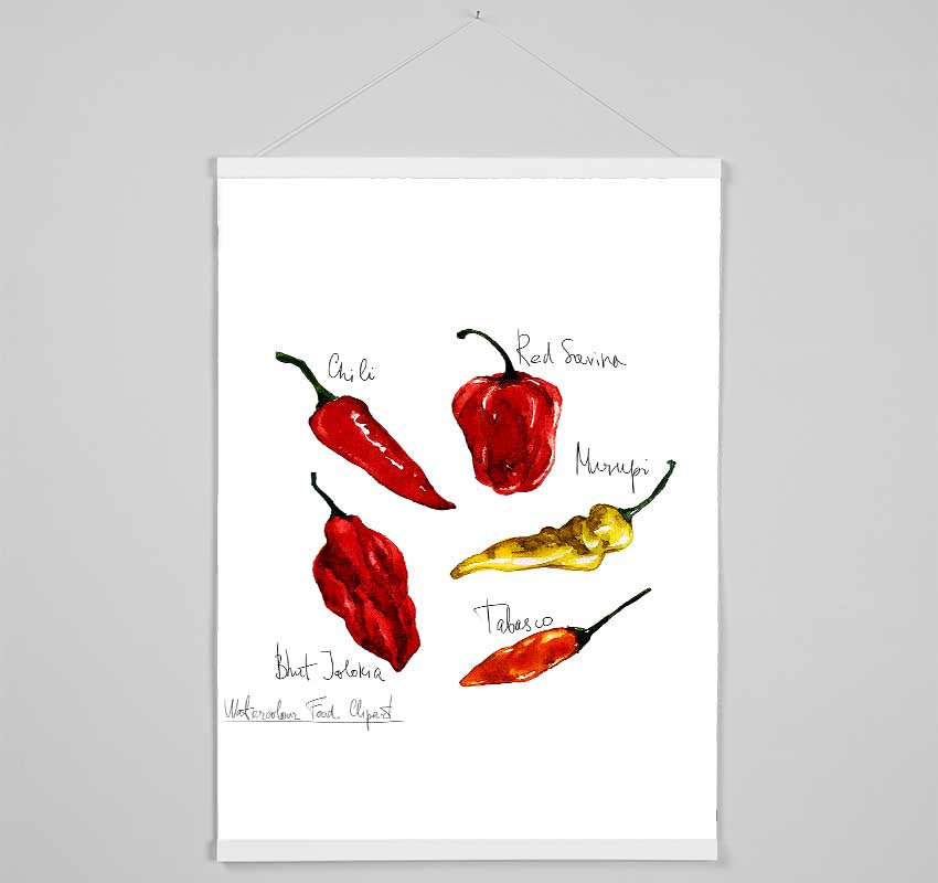 Choose Your Chili Hanging Poster - Wallart-Direct UK