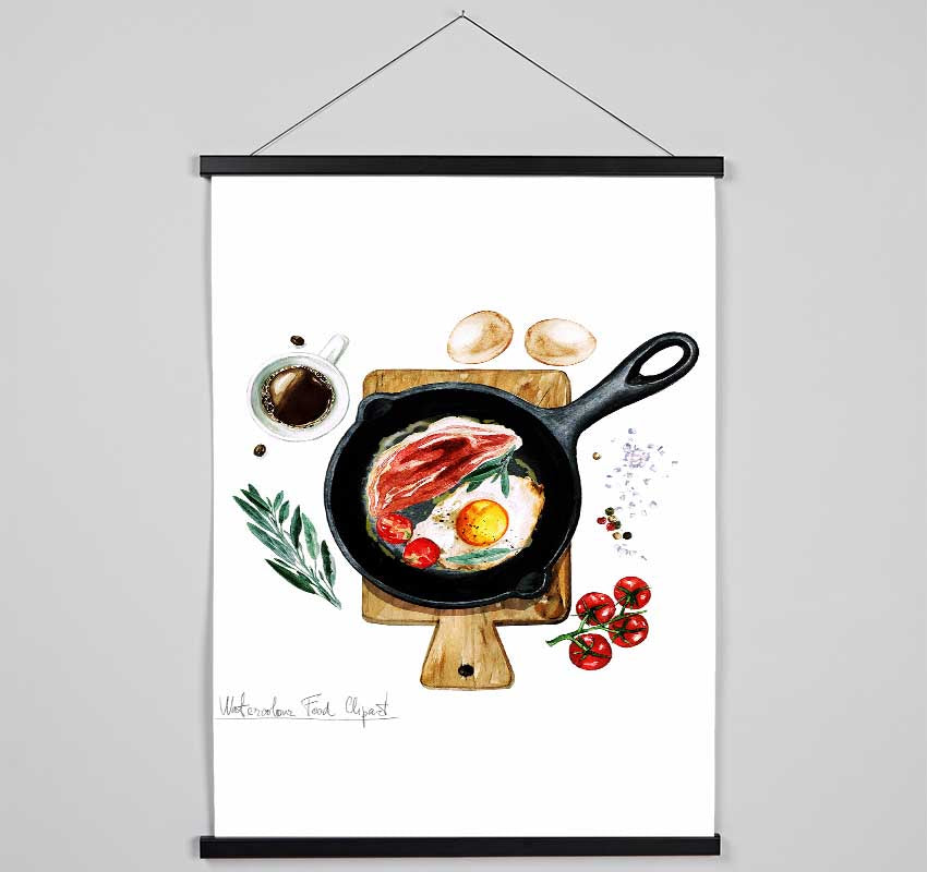 Morning Breakfast Hanging Poster - Wallart-Direct UK