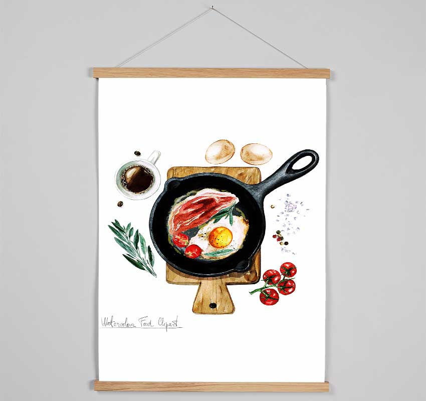 Morning Breakfast Hanging Poster - Wallart-Direct UK