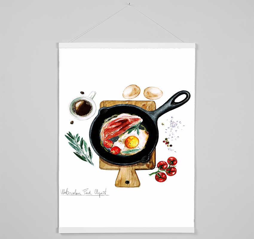 Morning Breakfast Hanging Poster - Wallart-Direct UK