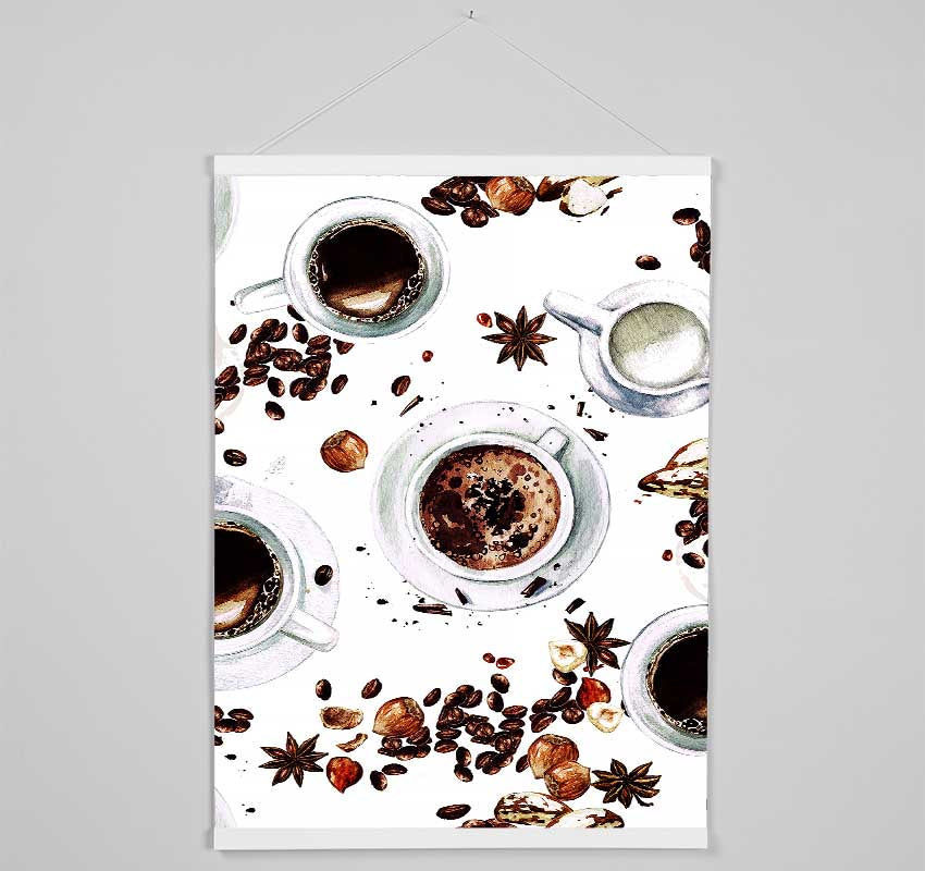 Coffee Spices Hanging Poster - Wallart-Direct UK