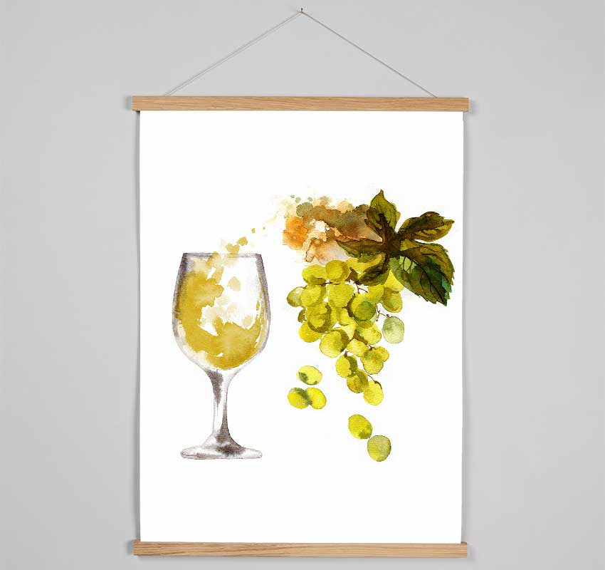 White Wine Straight From The Grape Hanging Poster - Wallart-Direct UK