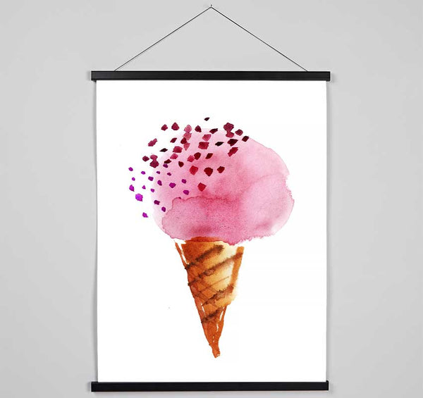 Strawberry Icecream Hanging Poster - Wallart-Direct UK