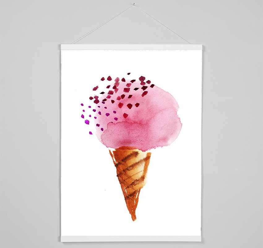 Strawberry Icecream Hanging Poster - Wallart-Direct UK