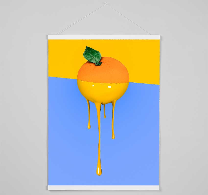 Orange Drip Hanging Poster - Wallart-Direct UK