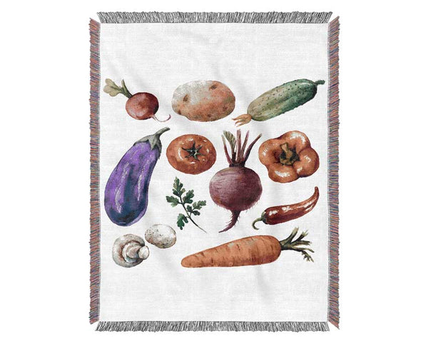 Vegetable Selection 2 Woven Blanket