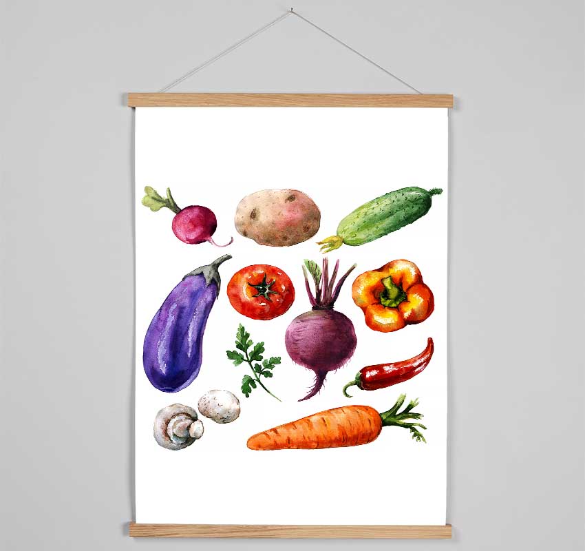 Vegetable Selection 2 Hanging Poster - Wallart-Direct UK