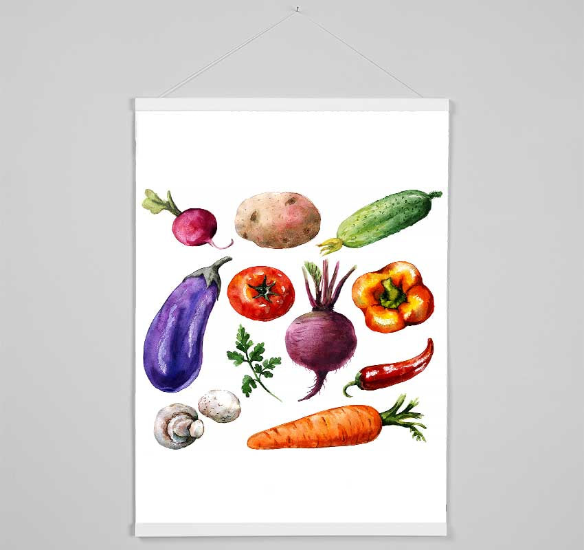 Vegetable Selection 2 Hanging Poster - Wallart-Direct UK