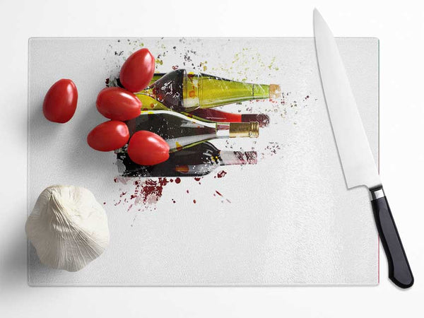 Wine Selection Glass Chopping Board