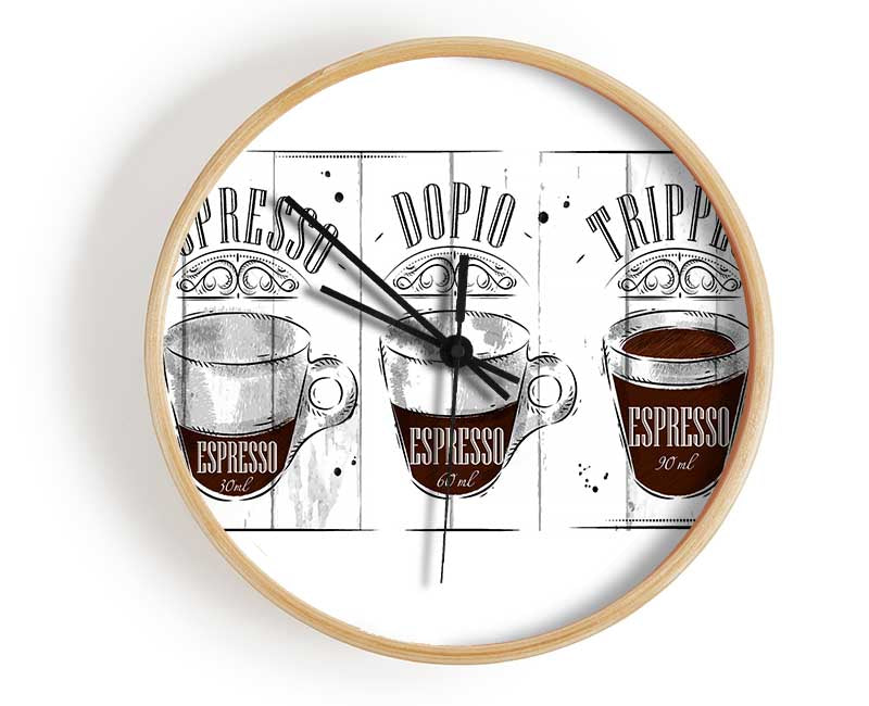 Espresso Names Clock - Wallart-Direct UK