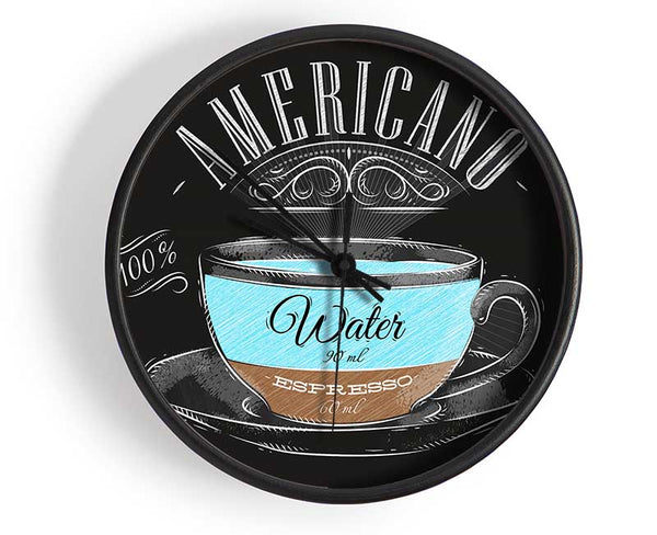 Americano Coffee Clock - Wallart-Direct UK