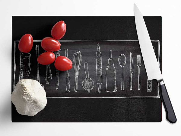 Utensils 5 Glass Chopping Board