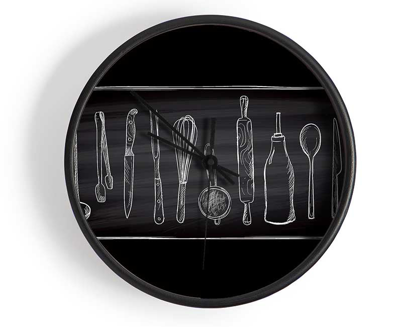 Utensils 5 Clock - Wallart-Direct UK