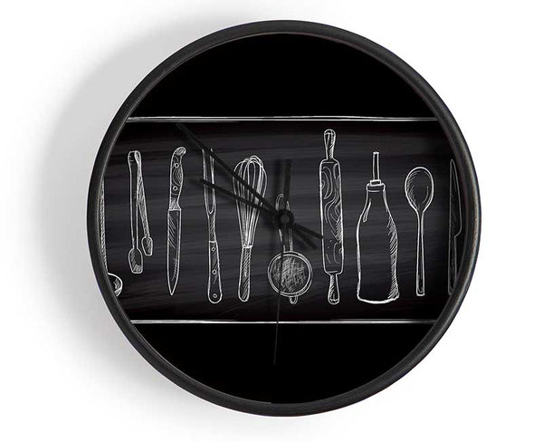 Utensils 5 Clock - Wallart-Direct UK