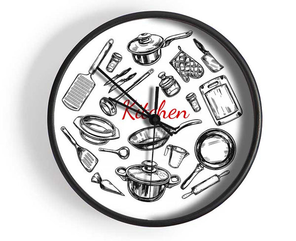 Utensils 9 Clock - Wallart-Direct UK