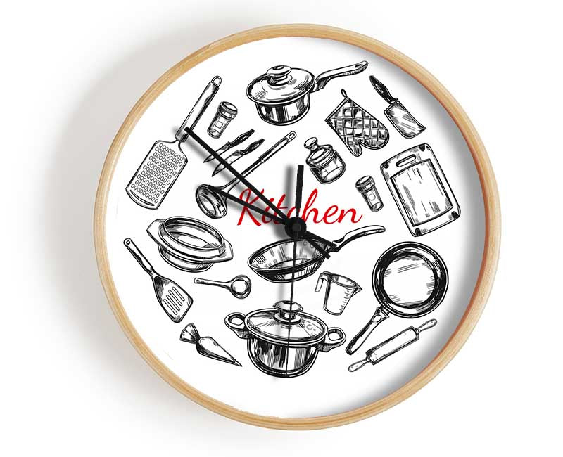 Utensils 9 Clock - Wallart-Direct UK