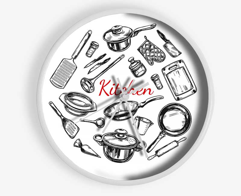 Utensils 9 Clock - Wallart-Direct UK