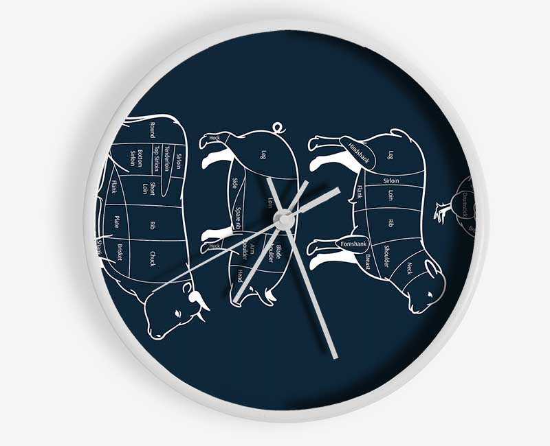 Butchers Selection 5 Clock - Wallart-Direct UK